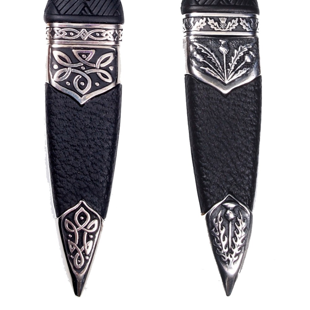 Sgian Dubh - Plain Handle with Stone Top