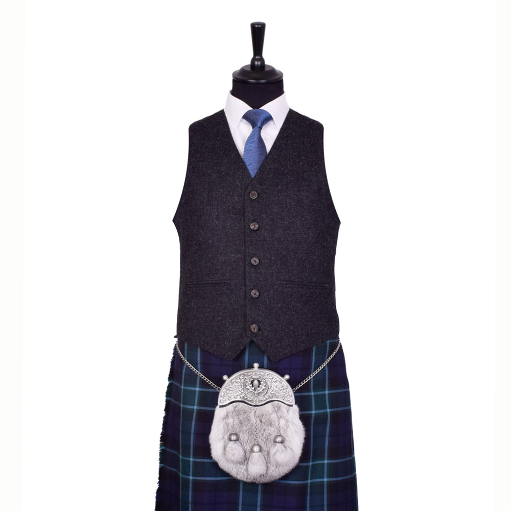 Charcoal Tweed Waistcoat