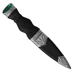Sgian Dubh - Plain Handle with Stone Top