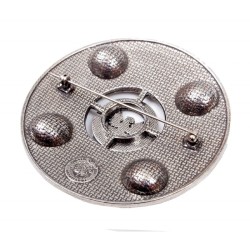 Plaid Brooch 4 Stone Clan Crest
